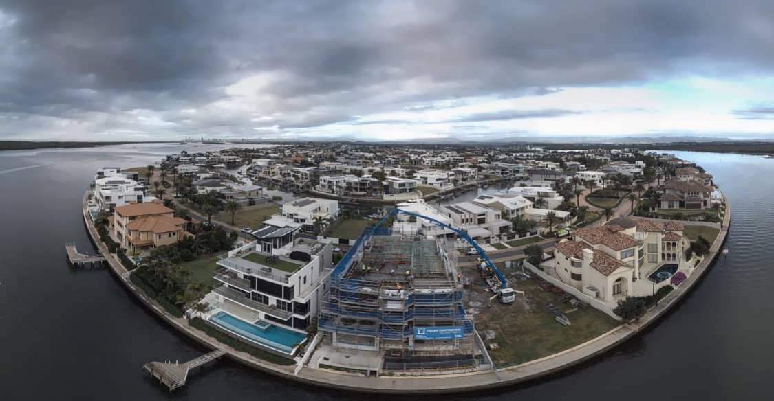 Aerial view of a Dawson Contractors project on the Gold Coast